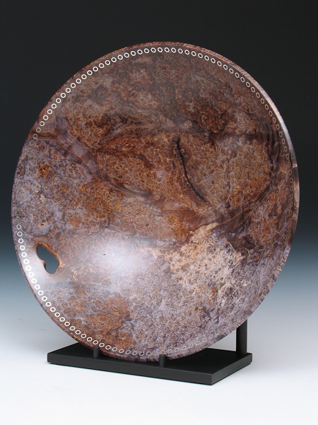 BLACK ASH BURL PLATE
