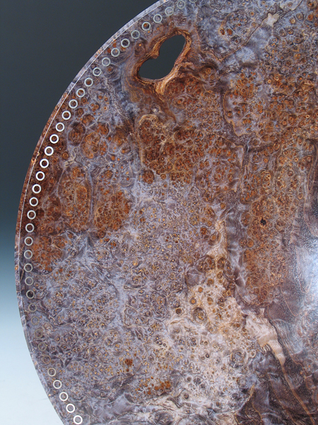 BLACK ASH BURL PLATE - detail